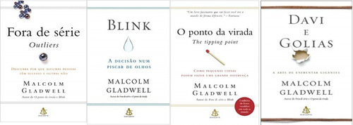 Kit 4 Livros Malcolm Gladwell Fora De Serie Blink Ponto Vira