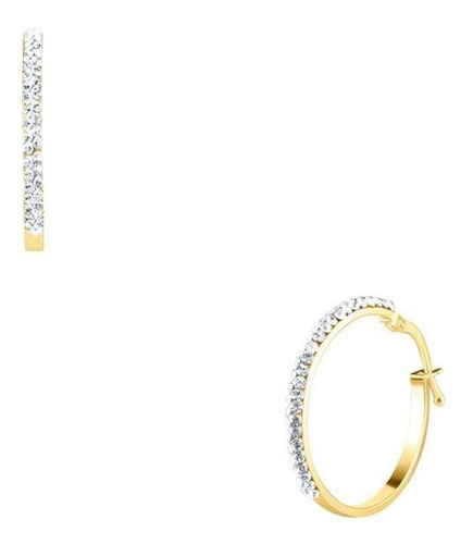 Arracadas Bizzarro Oro Amarillo Con Zirconia 14k-e2ret-20-sw