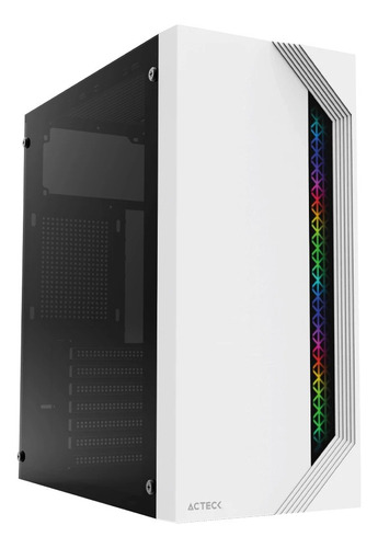 Gabinete Acteck Viken Gm434 Fuente 500w Mid-tower Blanco