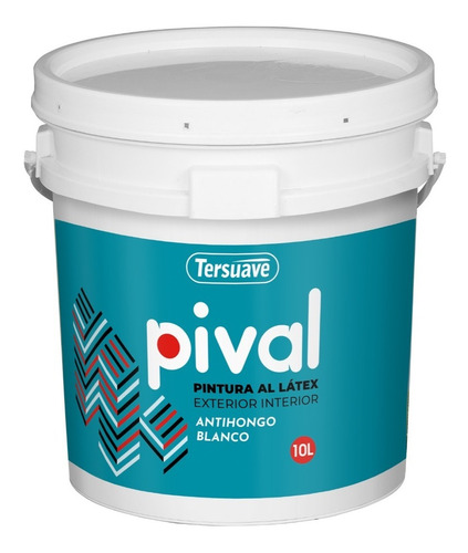 Pintura Latex Exterior Interior Pival 10 Lt Blanco Cubritivo