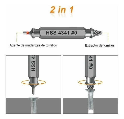 Extrator Remove Removedor De Parafuso Varredura De Parafuso
