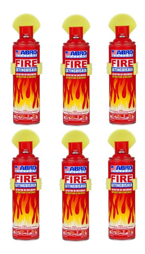 Matafuego En Aerosol 500ml X 6 Unid Abro Envió Gratis 