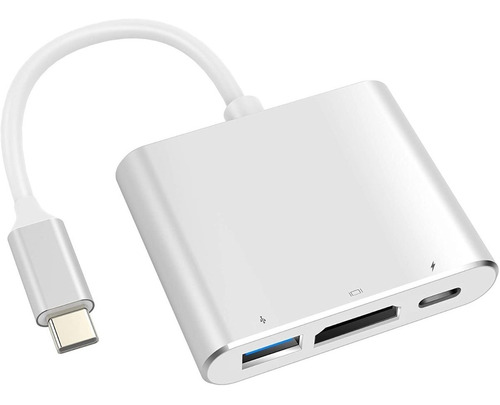 Convertidor Tipo C A Hdmi, Usb 3.0, Tipo C, 3 En 1