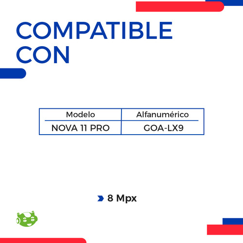 Flex Cámara Trasera Huawei Nova 11 Pro 8mpx Goa-lx9 Original