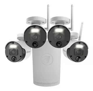 Sistema De Seguridad Swann 4 Cámaras Inalámbricas-luz Alexa