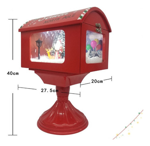 Caja Navideña Con Correa Para Adorno Musical Luminoso