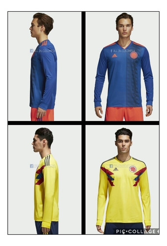 Camiseta Manga Larga Hombre Colombia Climalite Sin Caja