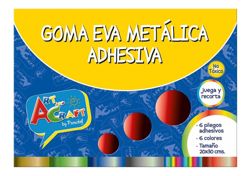 Carpeta Con Papel Goma Eva Metalica 20x30 Cm Art & Craft