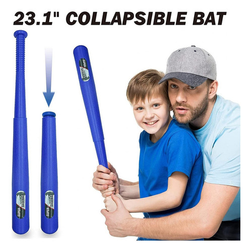 / Bat Beisbol Softbol Niños Con Lanzador Y 3 Bolas Juguete
