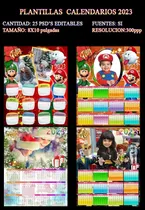 Comprar 25 Calendarios Psd 2023 Plantillas Calendarios Psd Editables