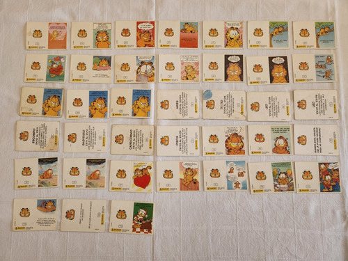 Lote 38 Figuritas Tarjetas Gato Garfield Panini Álbum 