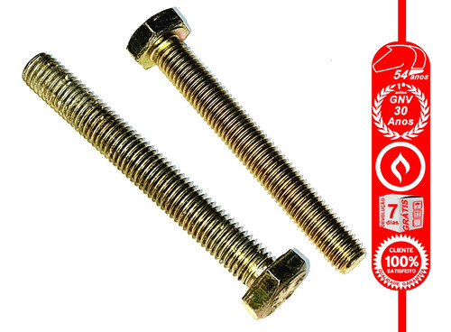 Imagem 2 de 4 de Parafuso Sextavado 10x80 Mm 8.8 Ma Rosca Inteira 80mm Gnv