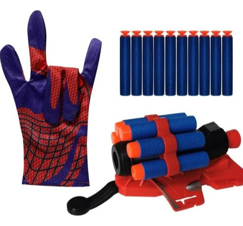 Guantes Spider Man Con Lanzador Más Dardos 