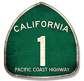 Iman Vintage Pacific Coast Highway 1 señal Forma Pch Ruta