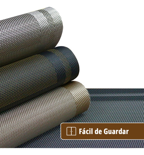 12 Jogo Americano Mesa Posta Luxo Impermeável Pvc Mz Mold Vr Cor M5 PRATA claro escuro cinza grafite preto MOLDURA MZ RETANGULAR