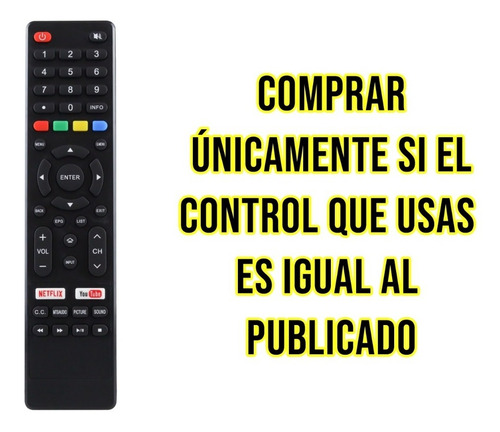 Control Compatible Con Atvio At-u58s840 Smart Tv Directo