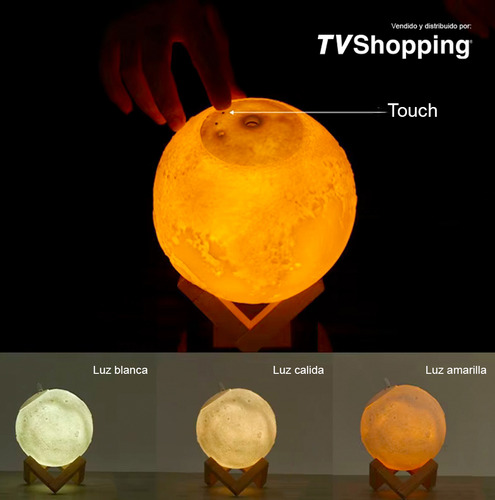 Humidificador Lámpara Planetas Difusor 2 Modos 3 Colores Tvs