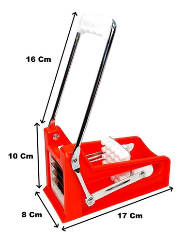 Corta Papas Fritas Bastón Con Manija Cuchilla Acero Inox