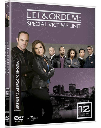 Law And Order: Svu - 12º Ano - Dvd Original - Drama Policial