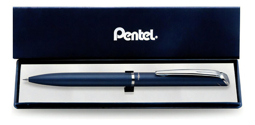 Bolígrafo Pentel Energel Bl2007 Metálico 0.7 Mm Con Estuche Color De La Tinta Negro Color Del Exterior Azul