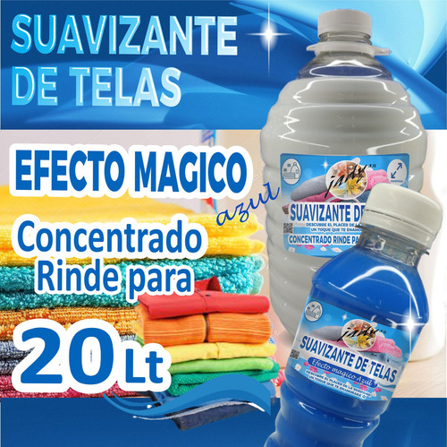 Suavizante Ropa Efecto Magico Azul Rinde 20 Lt Plim46c20