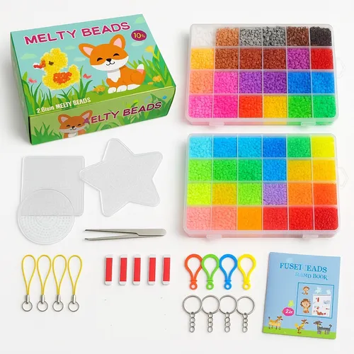 Kit Hama Beads 26000pzs 2.6mm 48 Colores + Bases Y Pinzas