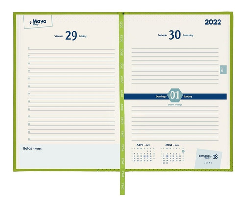 Imagen 6 de 6 de Agenda Diaria Terra 2022 Curpiel Colores Originales Elegante