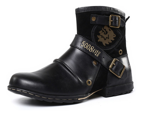 Botas Martin De Hombre Vintage Con Cremallera Lateral