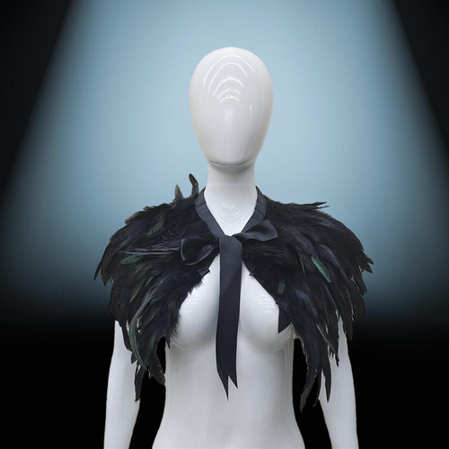 Aplicable A Chal De Plumas Cómodo Cuello De Plumas En Capas