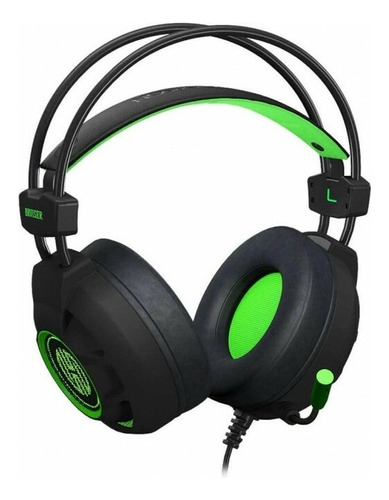 Headset Gamer Hoopson Com Led Verde Rotação De 120º P2