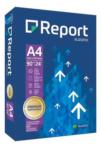 10 X Resma Papel A4 Report Premium 90gr De 500 Hojas