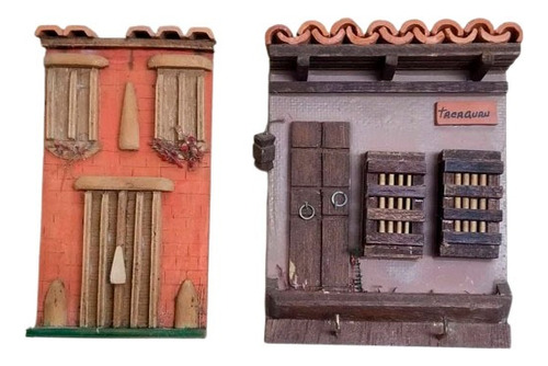 Casitas Decorativa - Artesanal Madera - Pequeñas - Vintage