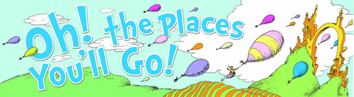 Pôster Eureka Dr. Seuss 'oh The Places You Go' 45x12 Cm