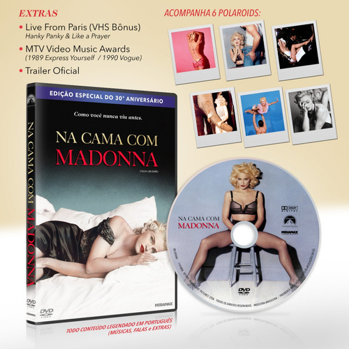 Blu-ray Na Cama Com Madonna - 30º Aniversário Dublado