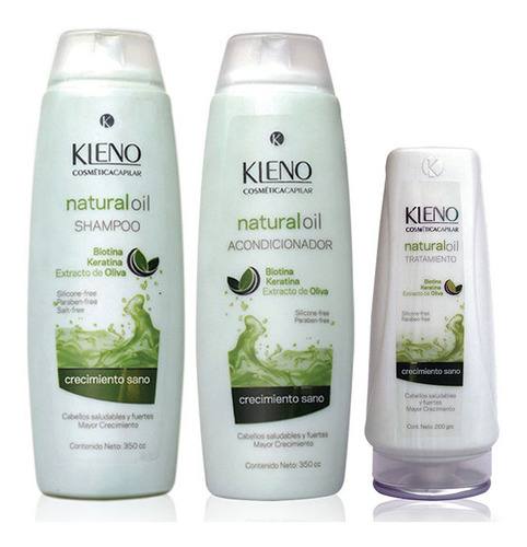 Shampoo + Acondicionador + Mascara Kleno Natural Oil