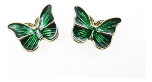 1 Par De Lindo Y Elegantes Aretes De Mariposa Plata S925