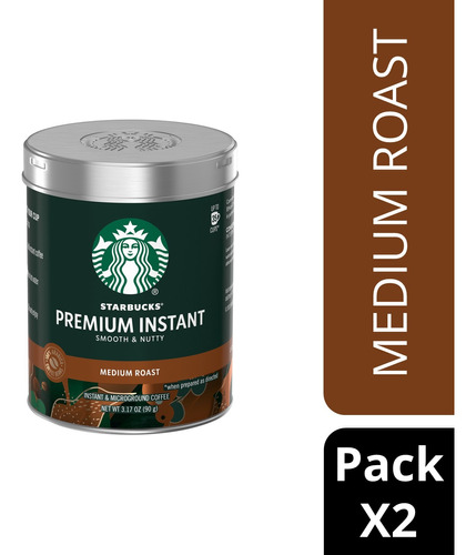 Café Starbucks® Medium Roast 90g X2 Tarros