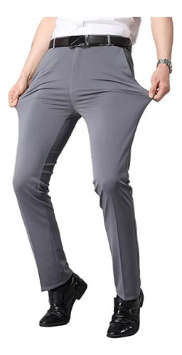 Pantalones Antiarrugas De Seda Fría Para Hombre