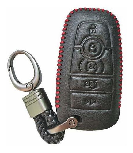 Funda De Piel Para Llaves Color Negro Para Ford Fusion Edge