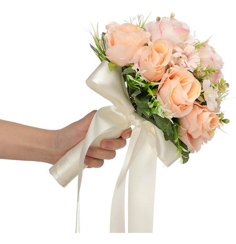 De Novia Estilo Vintage Toss Bouquet Flores Artificiales