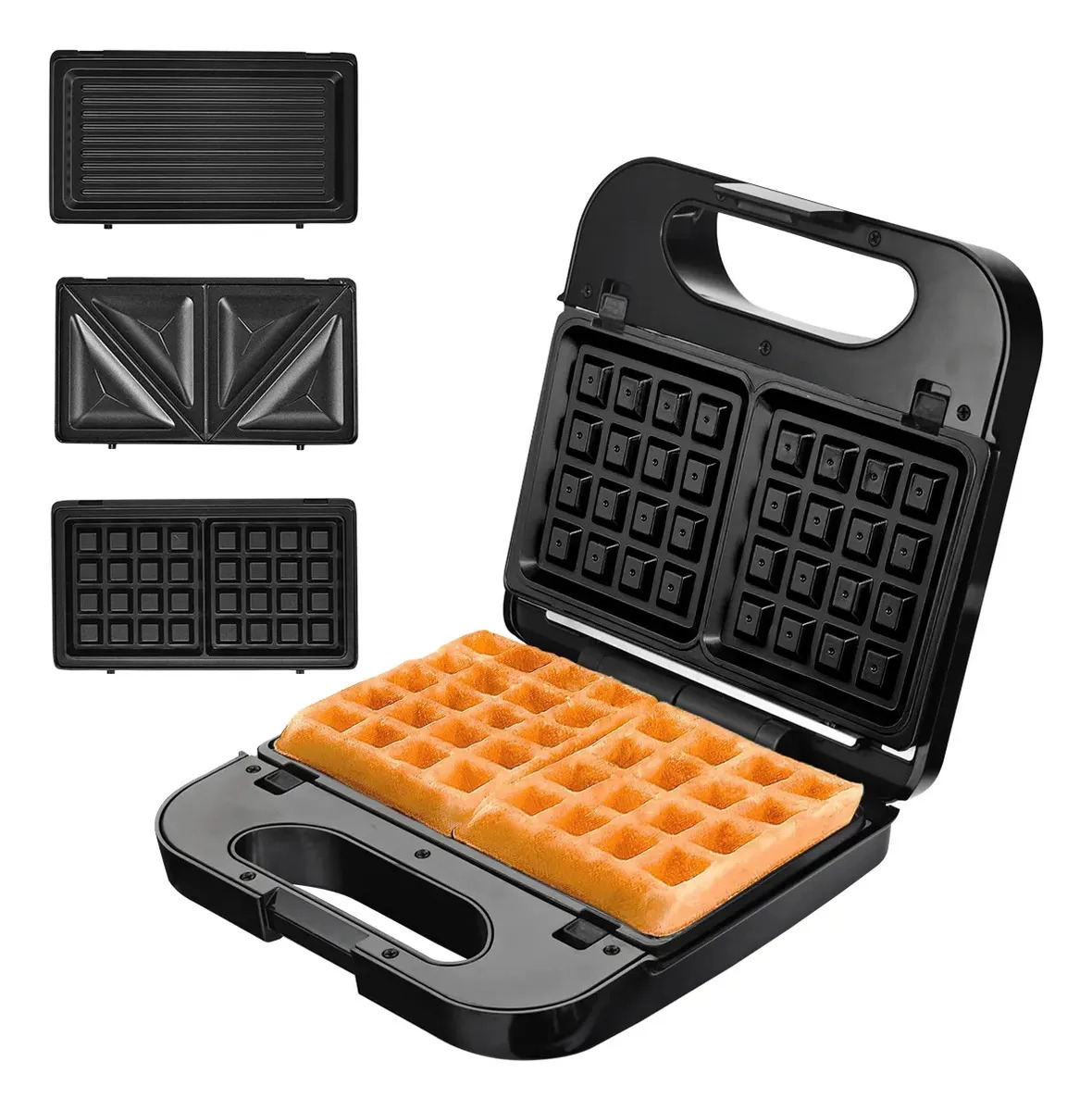 Sandwichera Eléctrica Suono 3 En 1 Waflera Grill Negro