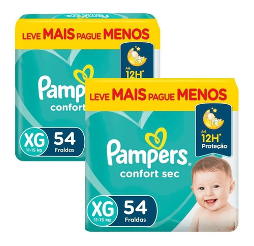 Kit 2 Fralda Pampers Confortsec Super Bag Atacado Barato