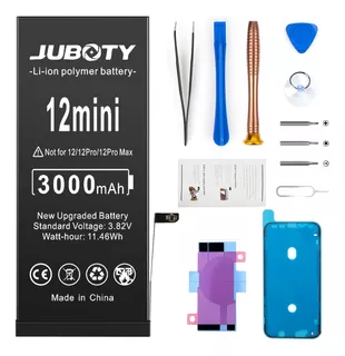Juboty Bateria De 3000 Mah Para iPhone 12mini, Repuesto De B