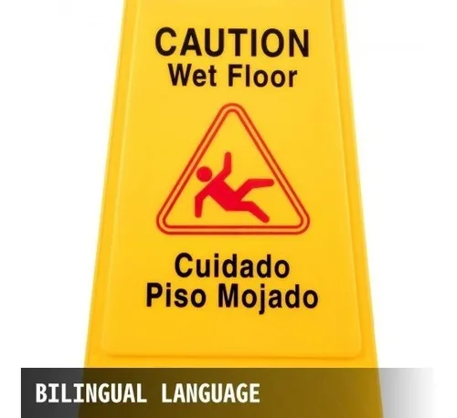 Señal De Piso Mojado Precaución Doble Cara 16uni