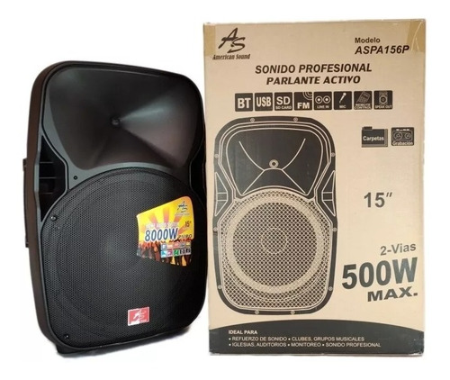 Cabina Activa Américan Sound 15 Pulgadas Aspa-156p 500 Watts