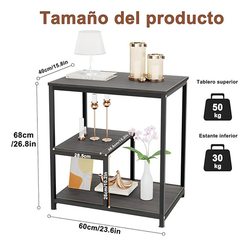 Mesa Auxiliar, Mesa Auxiliar Ligera De Lujo Y Mueble 60*40cm Color Gris