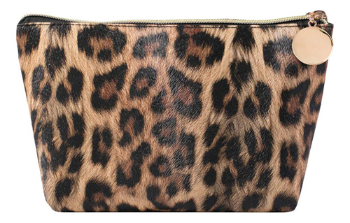 Women's Leopard Print Cosmetic Bag Large Capacity