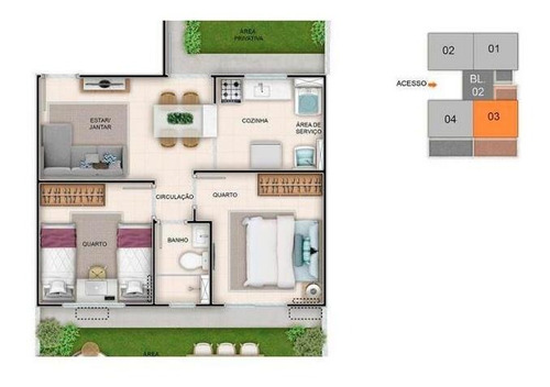 Imagem 9 de 12 de Apartamento Com 2 Dormitórios À Venda, 40 M² Por R$ 162.490,00 - Coité - Eusébio/ce - Ap0527