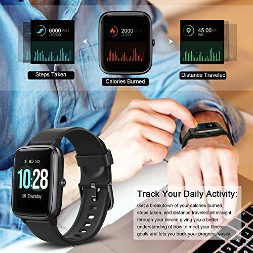 Imagen 6 de 7 de Smartwatch Reloj Inteligente, Con Monitor Cardíaco Negro