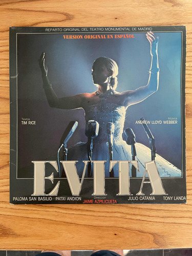 Disco De Vinilo Opera Evita. Versión Española